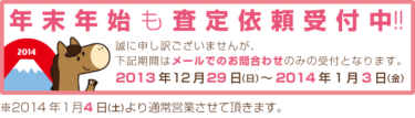 2013年もご利用頂き誠にありがとうございました(^^)